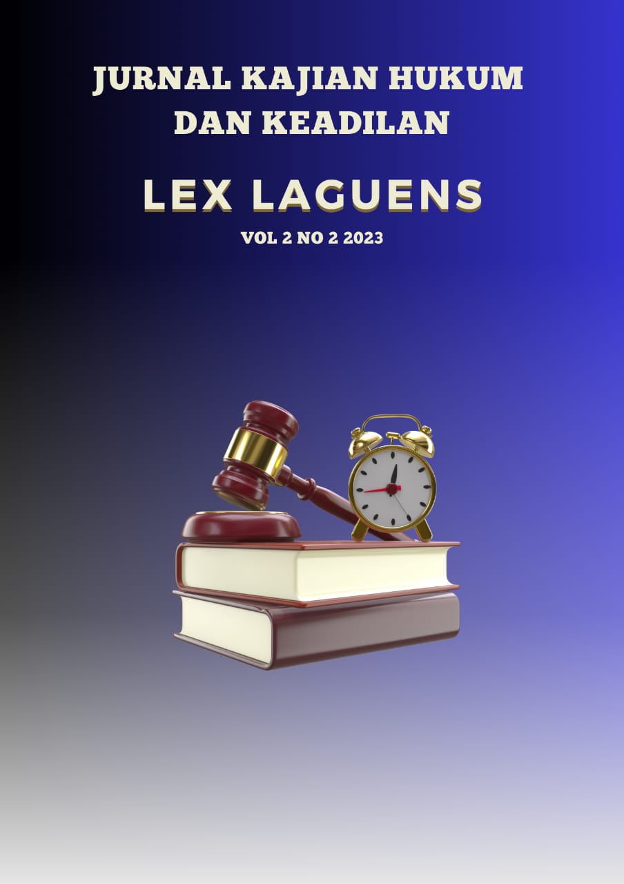 					Lihat Vol 2 No 2 (2024): LEX LAGUENS: Jurnal Kajian Hukum dan Keadilan (Agustus)
				